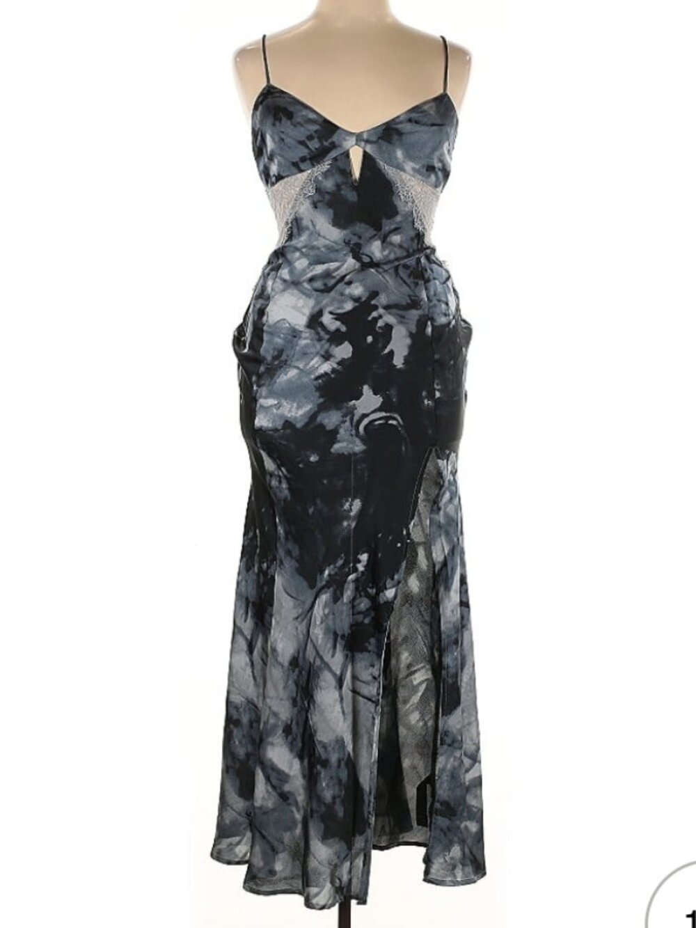 Asos satin feel lace Grey dress size 12